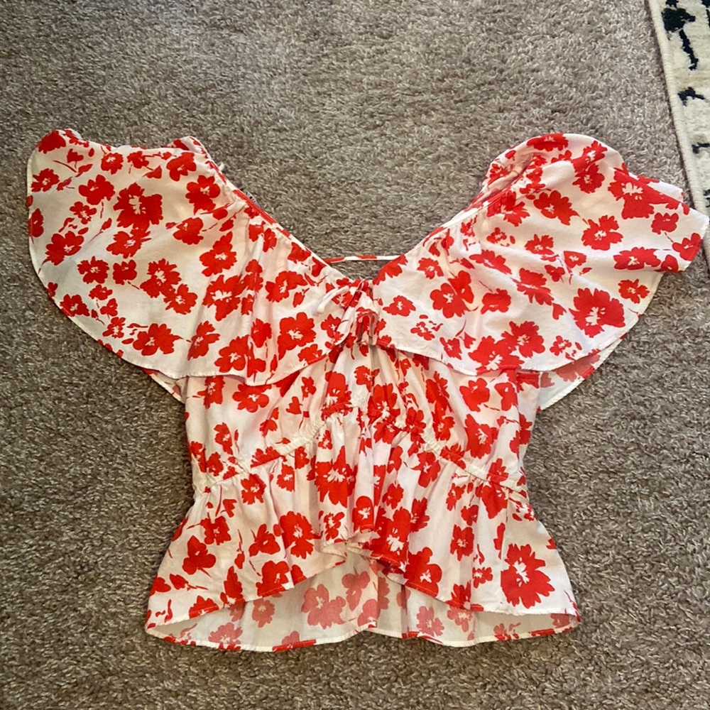 Zara off the shoulder shirt